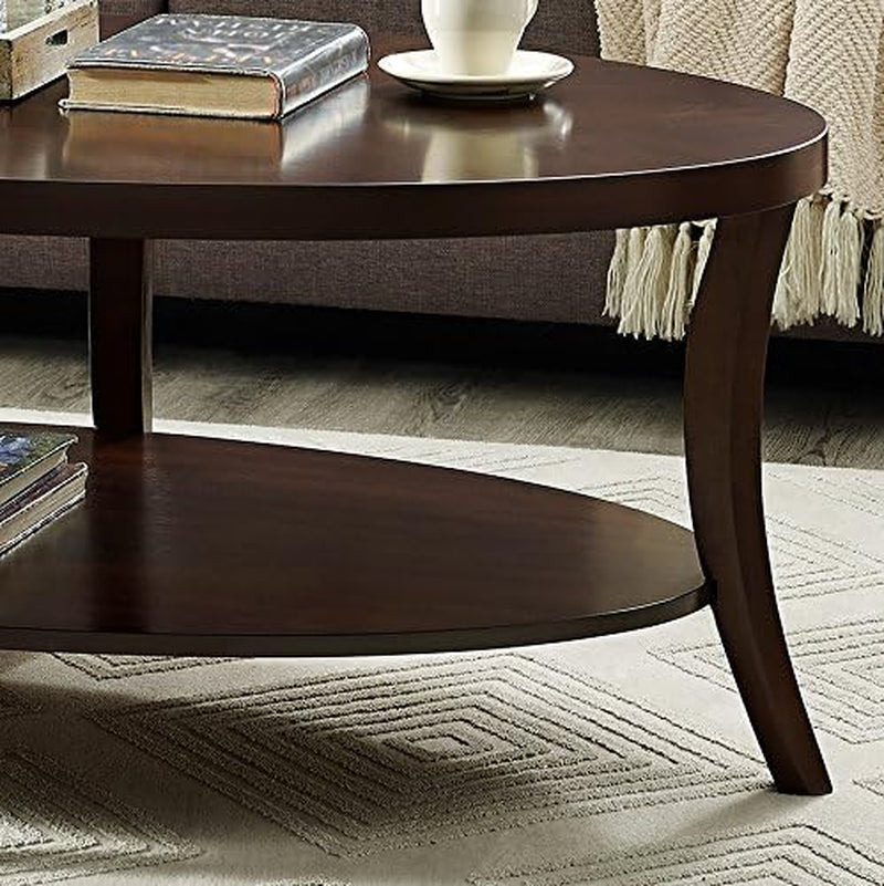 Oval coffee and end tables set, view 5