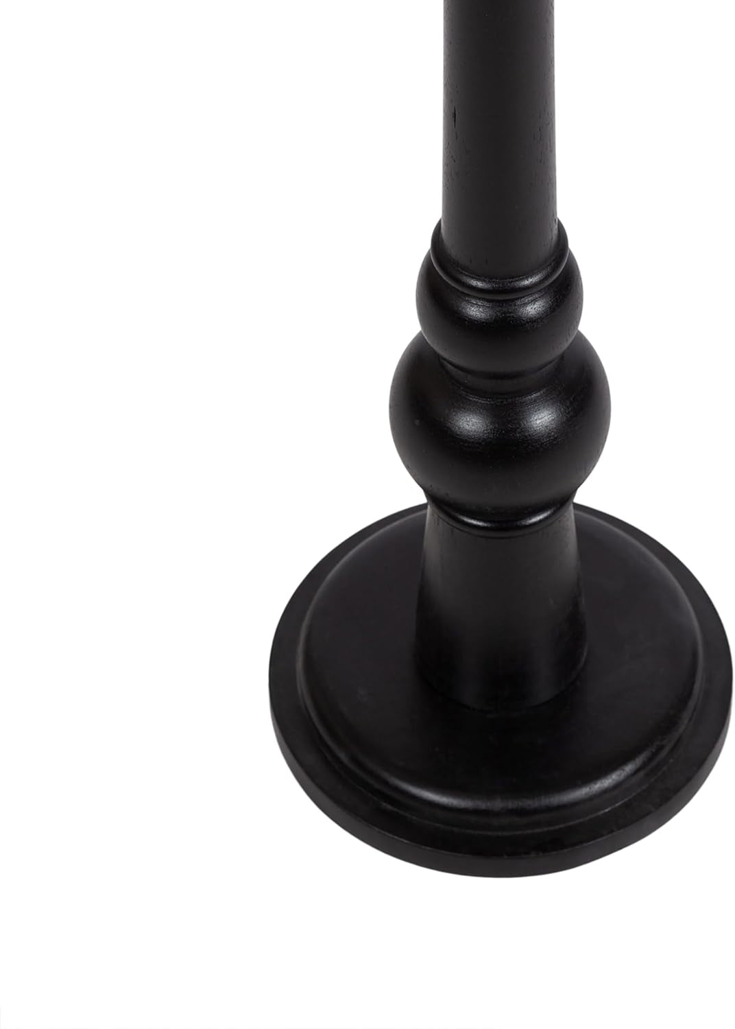 Wegner Traditional Wooden round Drink Table, 8 X 23, Black, Elegant and Durable Pedestal Table for Use as Small Drink Table, Plant Stand, or Decorative Item Display