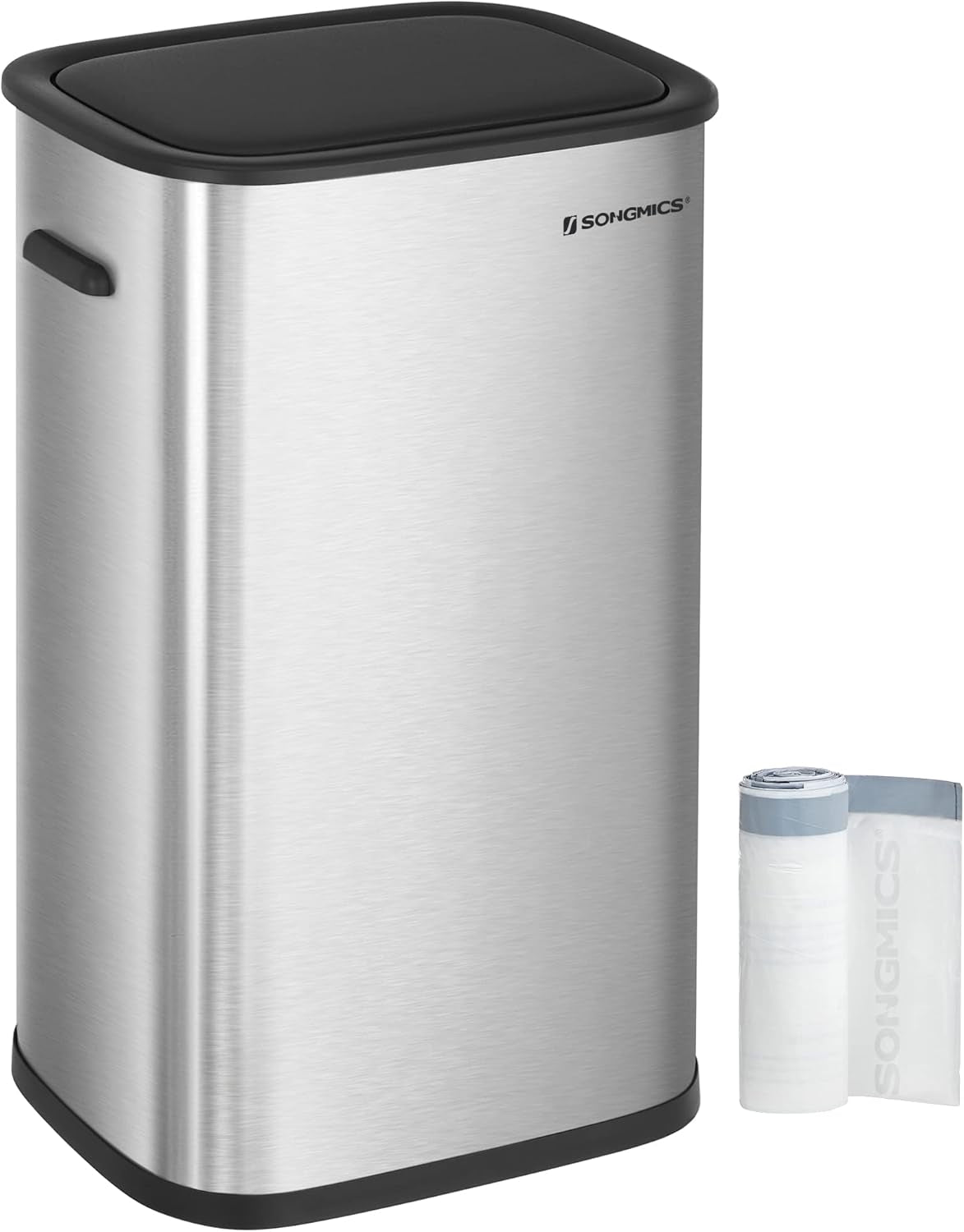 Kitchen Trash Can, 17.2-Gallon (65 L) Motion Sensor Garbage Can, Stainless Steel Trash Bin, Ozone Odor Control, Stay-Open, Metallic Silver ULTB660E01