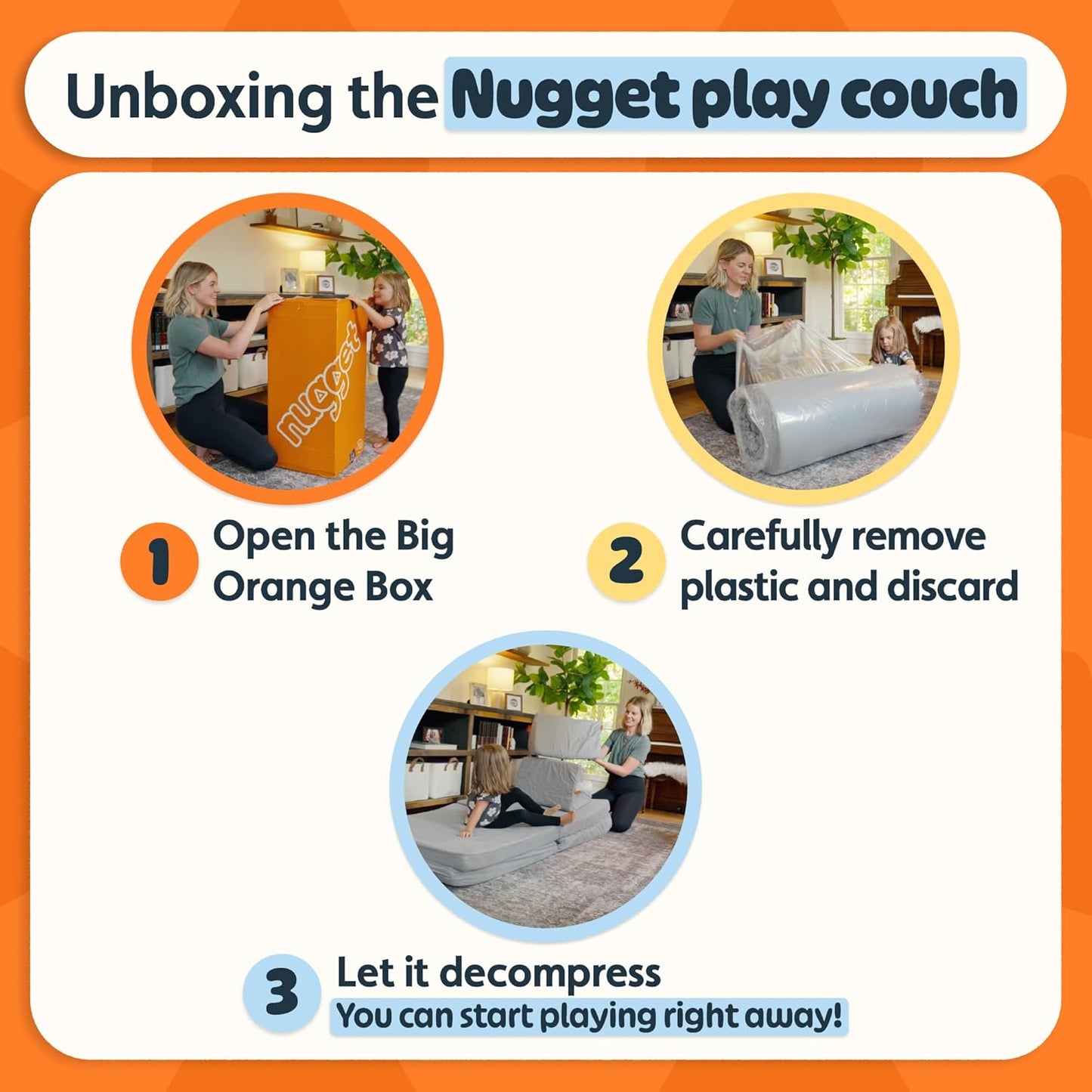 - the Original Play Couch for Kids - Modular Foam Children'S Sofa for Playroom, Imagination, & Creative Open Ended Play - Washable & Convertible Playroom Furniture, Lemonade