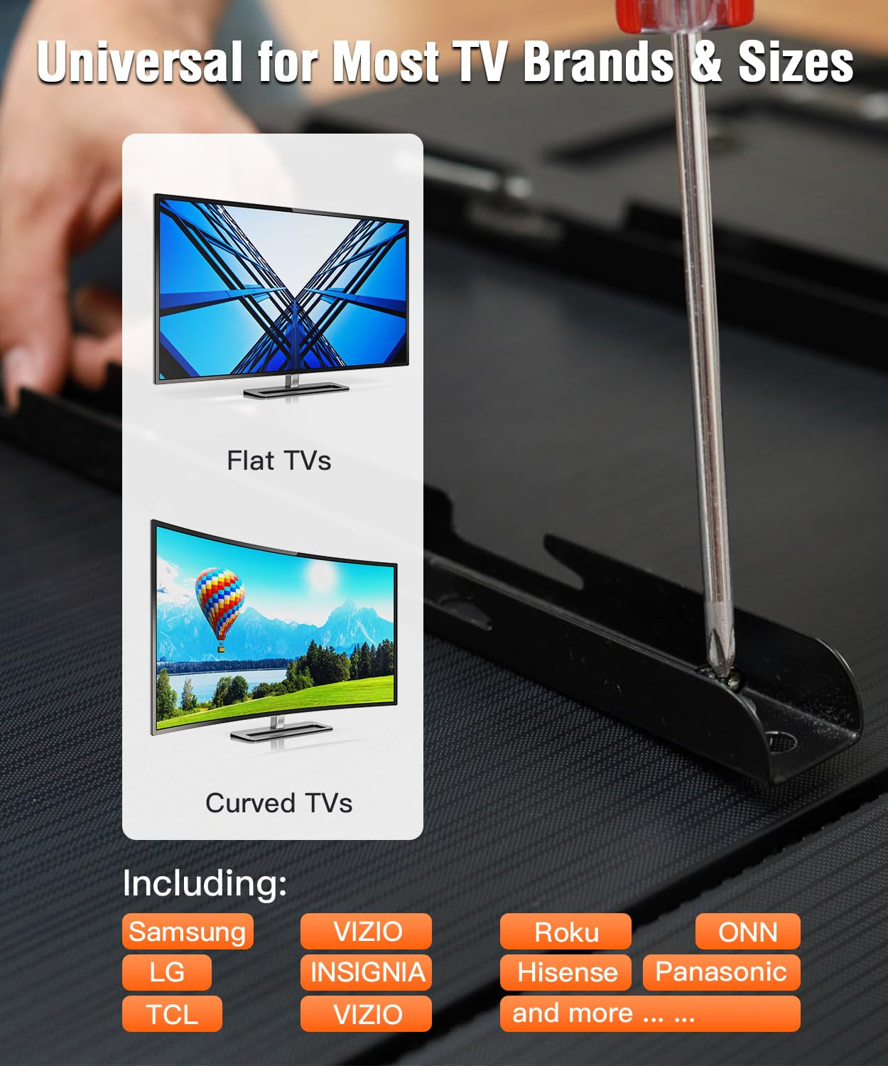 Universal TV Mounting Hardware Kit with Box, M4 M6 M8 Screws and Washers Spacers, Replacement Screws Set for Most Flat Curved TV Monitors, YD9041