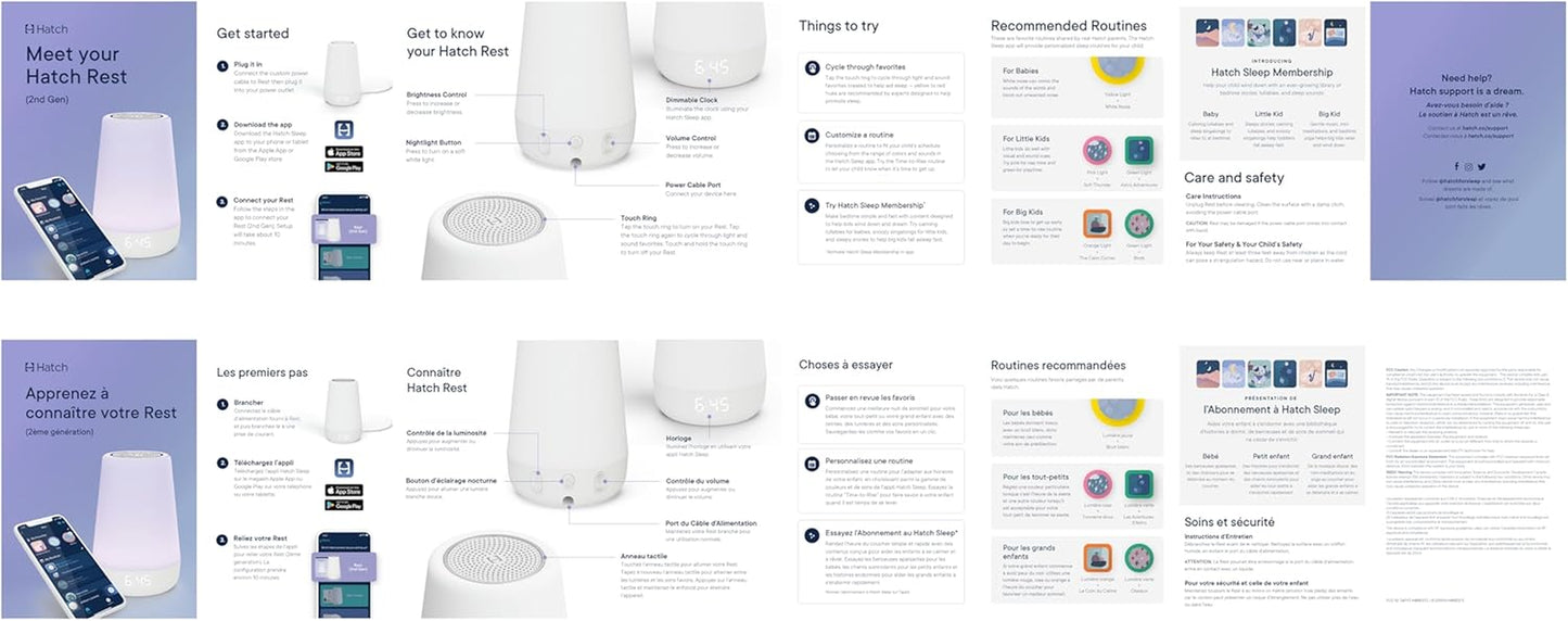 Rest Baby Sound Machine, Night Light | 2Nd Gen | Registry Essential, Sleep Trainer, Routine Builder, Time-To-Rise Alarm Clock, White Noise Soother, Nursery Stories, Toddler Kids Bedroom (Wi-Fi)