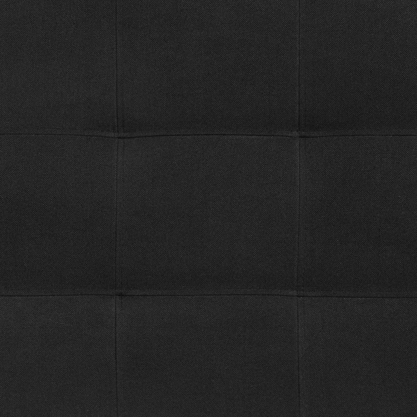 Bedford Tufted Upholstered Headboard for Full Size Bed, Contemporary Fabric Tufted Headboard with Adjustable Height, Black