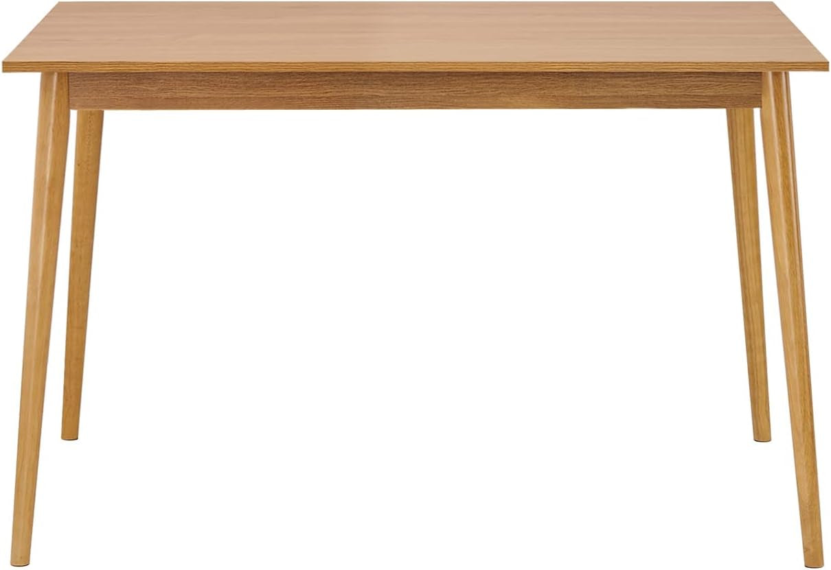 Modern Dining Table 47 Inch Kitchen Table with Solid Wood Leg Oak Finish Dinner Table Dining Room Home Furniture Natural