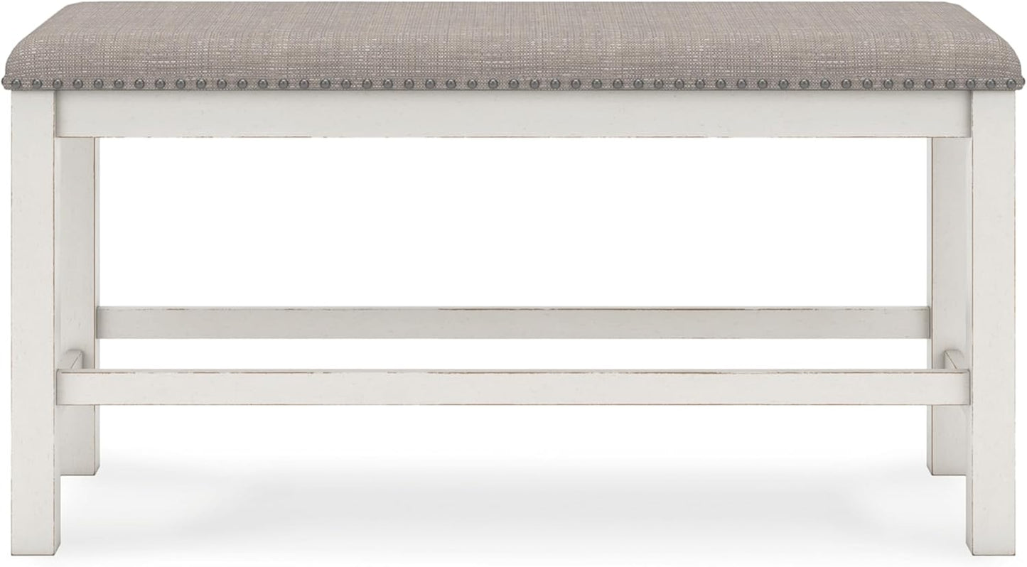 Robbinsdale 49" Counter Height Dining Bench, Antique White