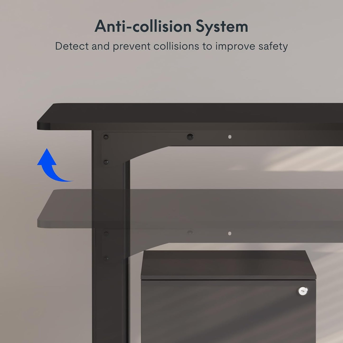 4 Legs Standing Desk 63 X 28 Inch Electric Adjustable Height with Splice Board Home Office Sit Stand up Desk, Black Top + Black Frame