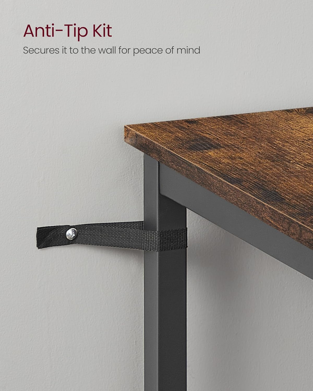 Bar Table, Small Kitchen Dining Table, High Top Pub Table, Bar Height Cocktail Table for Living Room Party, Sturdy Metal, 23.6 X 23.6 X 35.4 Inches for Narrow Spaces, Rustic Brown and Black