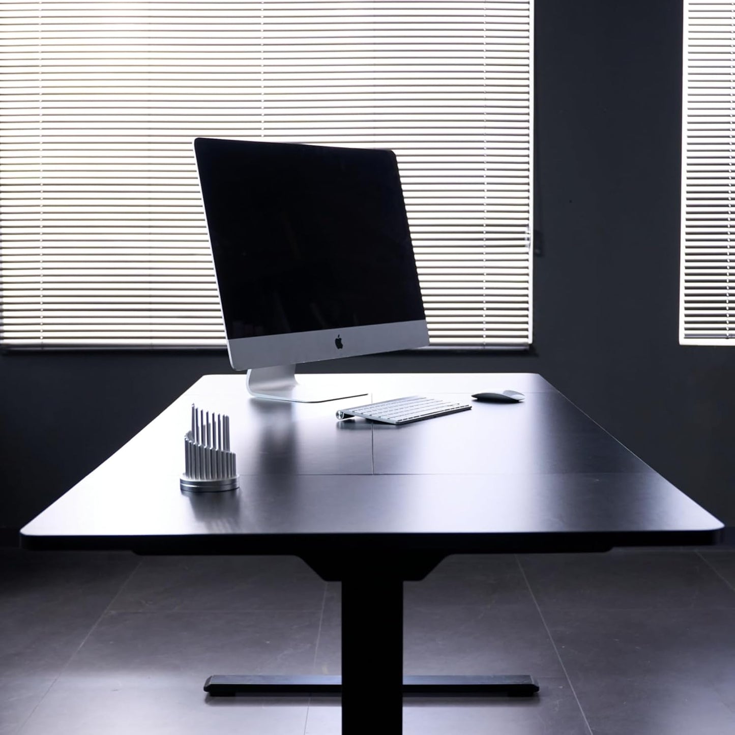 71X32 Inch Large Dual Motor Electric Standing Desk, Black - Computer Desk with Memory Controller, Home Office Desk with Splice Board