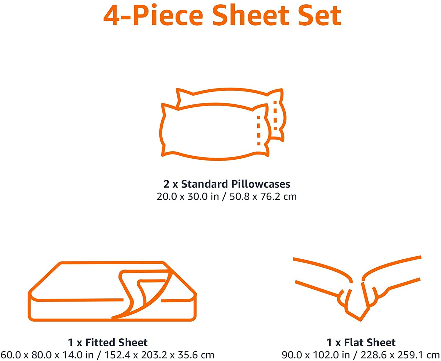 Lightweight Super Soft Easy Care Microfiber 4 Piece Bed Sheets Set with 14-Inch Deep Pockets, Queen, Navy Blue, Solid