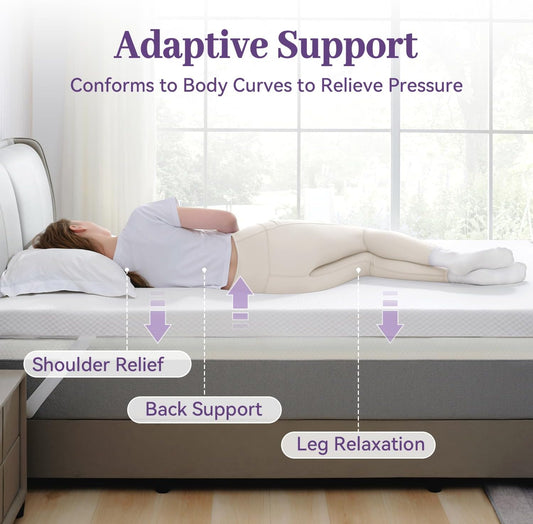 3 Inch Gel Memory Foam Mattress Topper Full Size, Ventilated High Density Pad for Back Pain, Bed Topper with Removable Soft Cover, Certipur-Us Certified