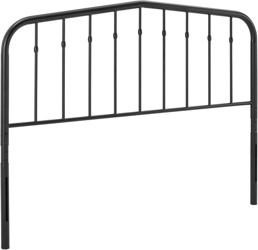 Lennon Modern Farmhouse Metal Queen Headboard in Black