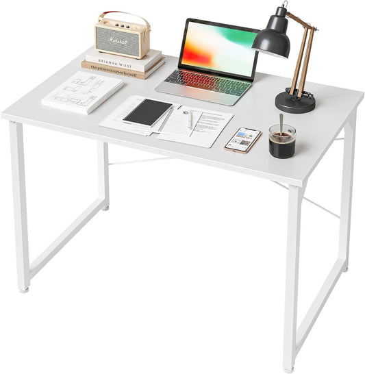 Computer Desk, 32 Inch Home Office Small Desk, Modern Style PC Table for Home, Office, Study, Writing, Pure White