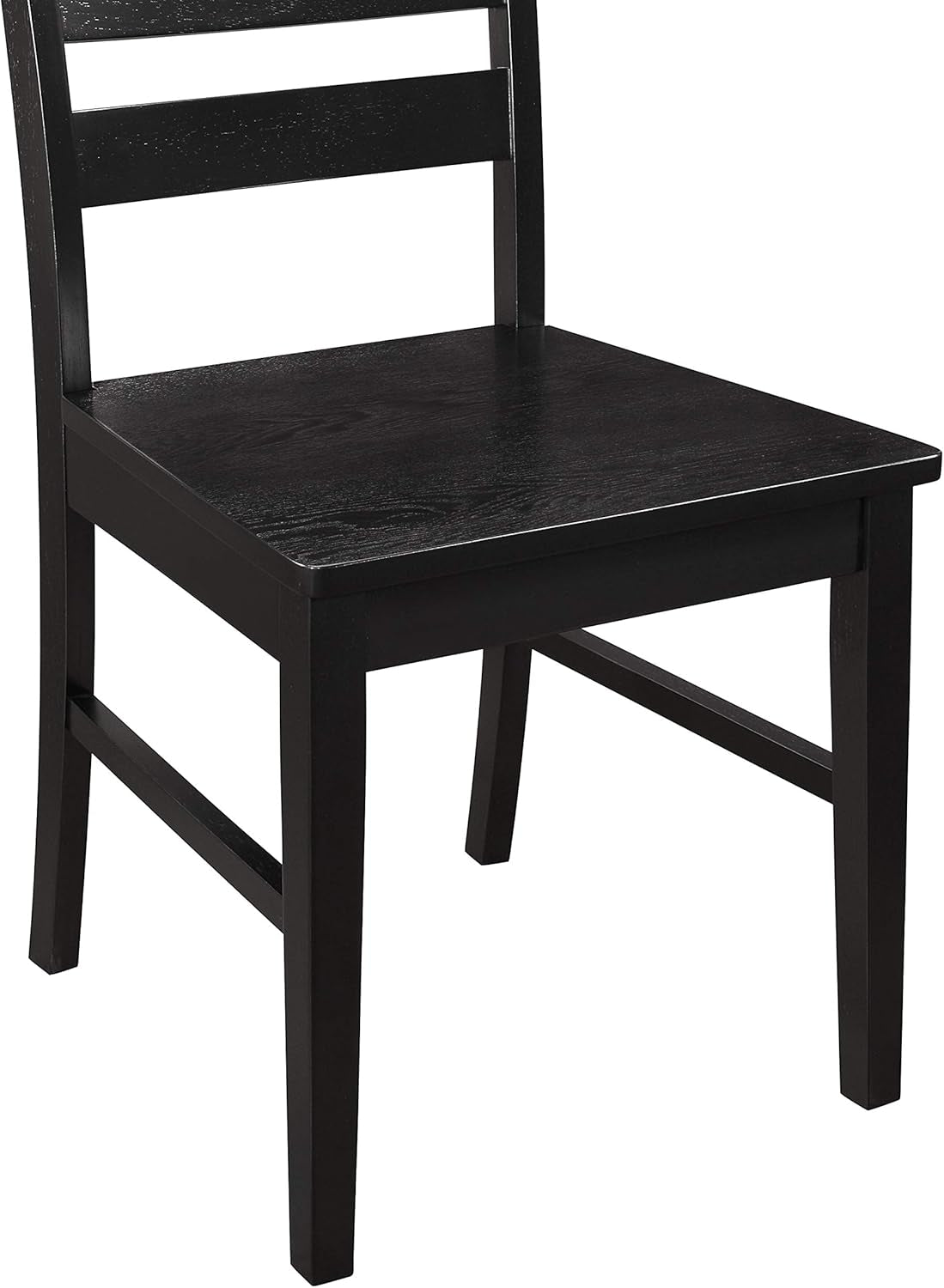 Modern Farmhouse Wood Armless Dining Room Chairs Kitchen, Set of 2, Black