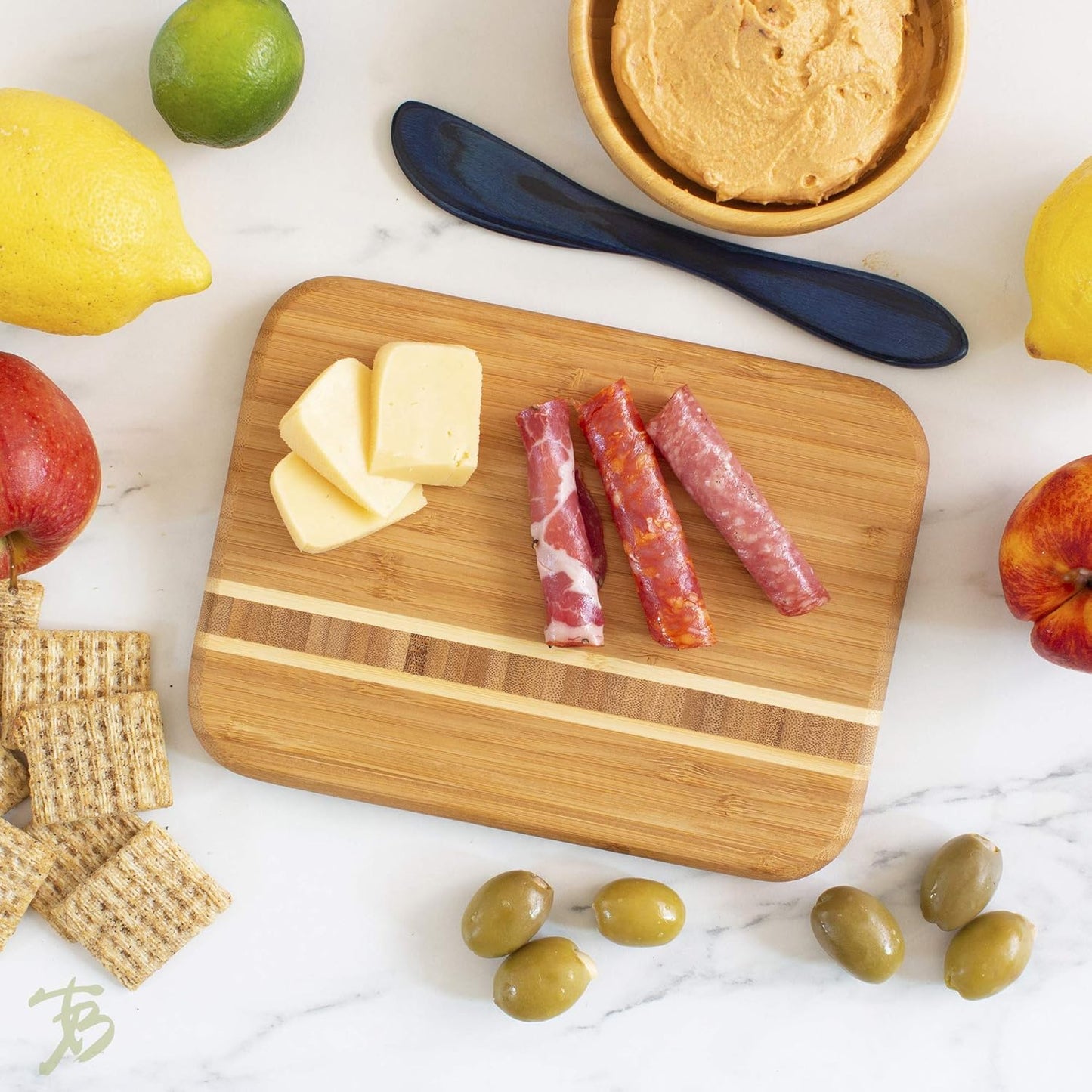Barbados Bamboo Wood Cutting Board, 9" X 6.5"