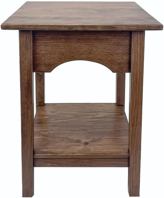 2-Tier Side Table - Living Room Tables, Living Room Furniture, End Table and Night Stands for Bedside, Bedroom Side Table, Small End Tables with Shelf for Storage, (Special Walnut)