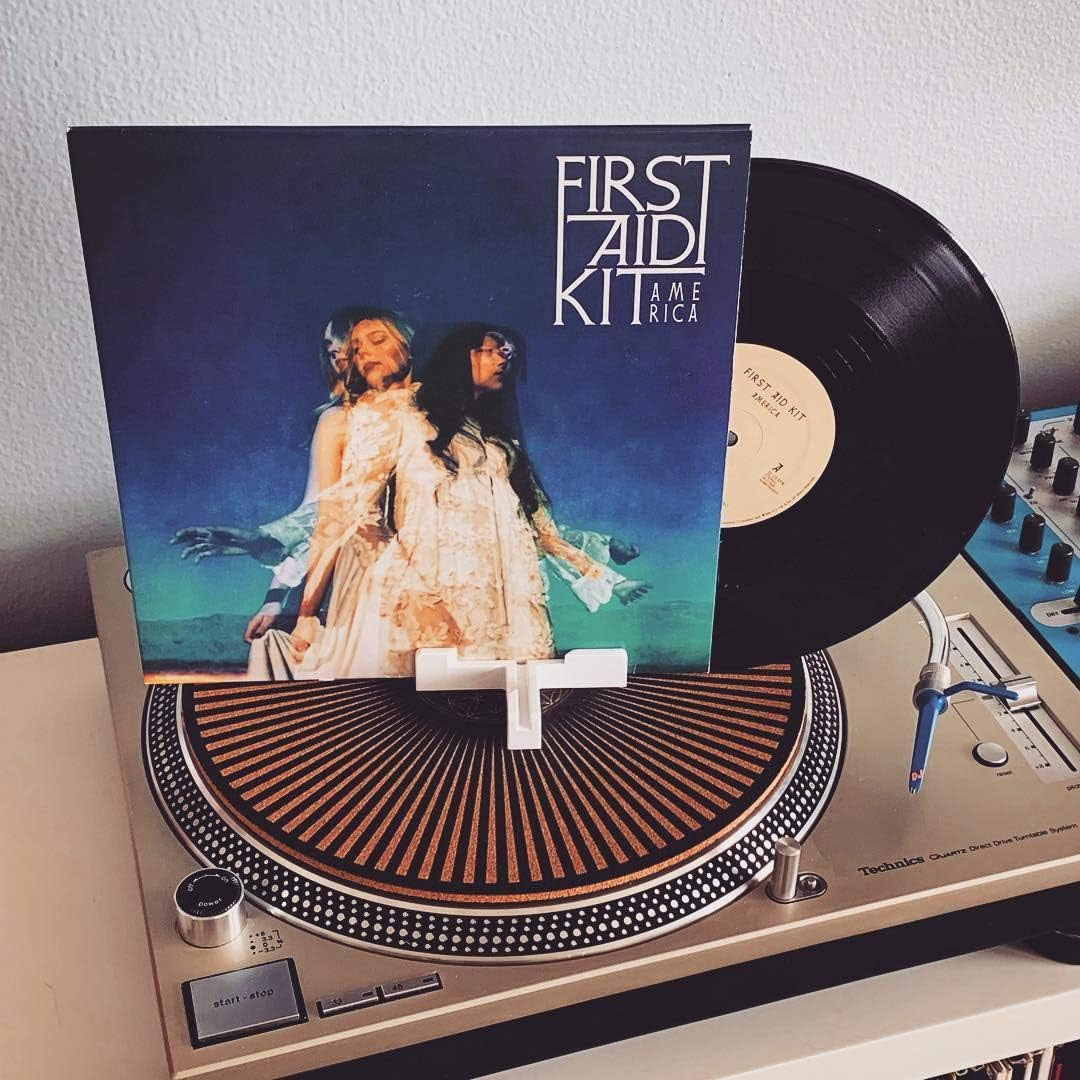 - Vinyl Record Display - Combine Vinyl and Album Cover on Wall. Doubles as a Now Playing Tabletop Stand.