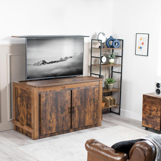 Motorized TV Stand for 32 to 65 Inch Screens, Vertical Lift Television Stand with Remote Control, Compact TV Mount Bracket, MOUNT-E-UP65A