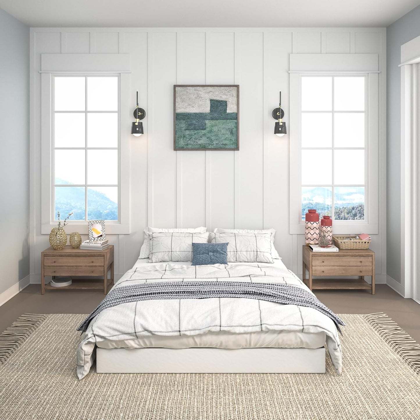 7 Inch Box Spring Full Size Bed, Heavy Duty Metal Mattress Foundation, 3000 Lbs Capacity, High Profile, Noise-Free, Easy Assembly with Fabric Cover