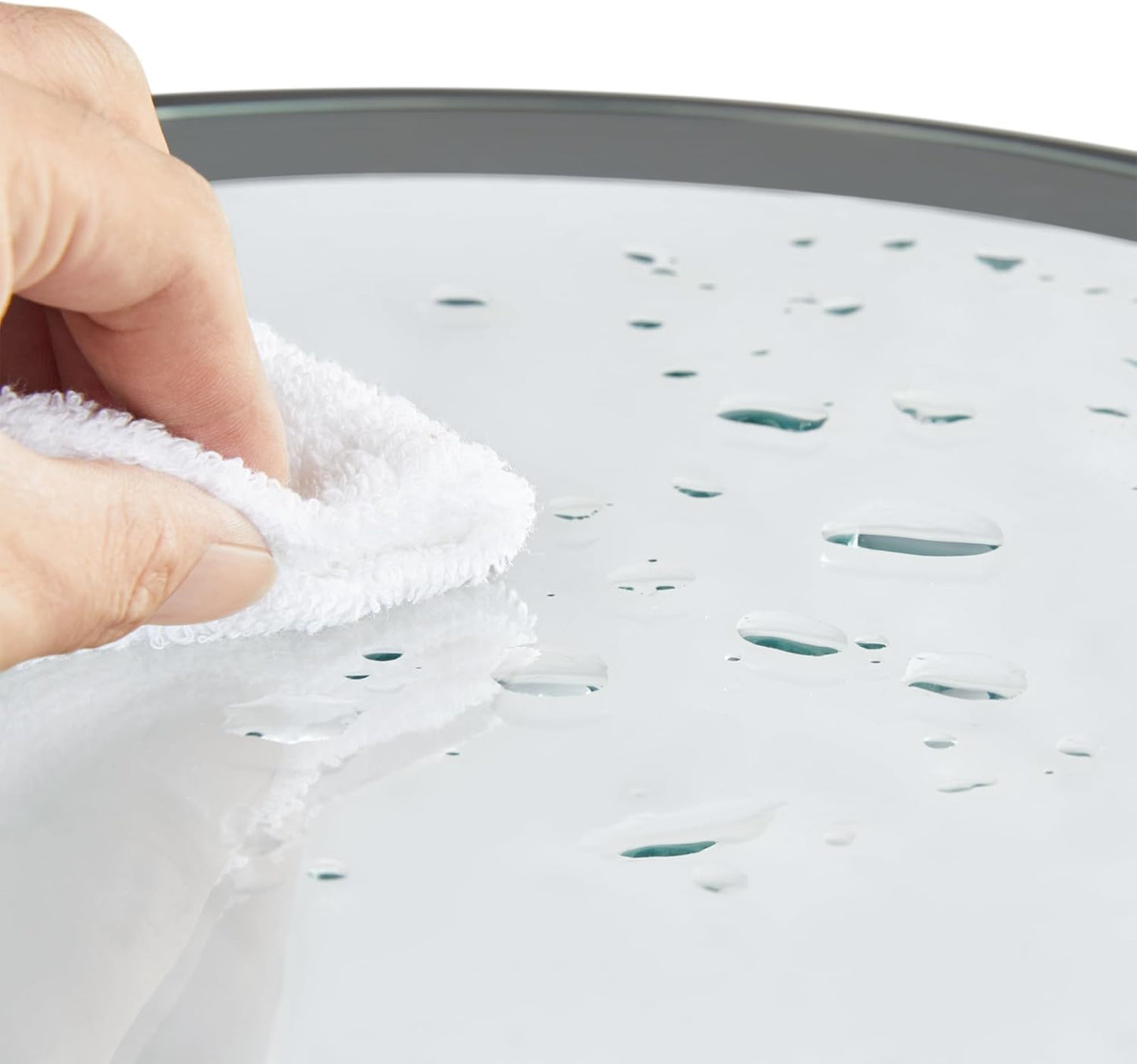 round Nesting End Table Set of 2,Stacking Side Tables,Coffee Tables Set W/Metal Frame & Glass Top & Protective Foot Pads for Small Space, Living Room, Office- Black