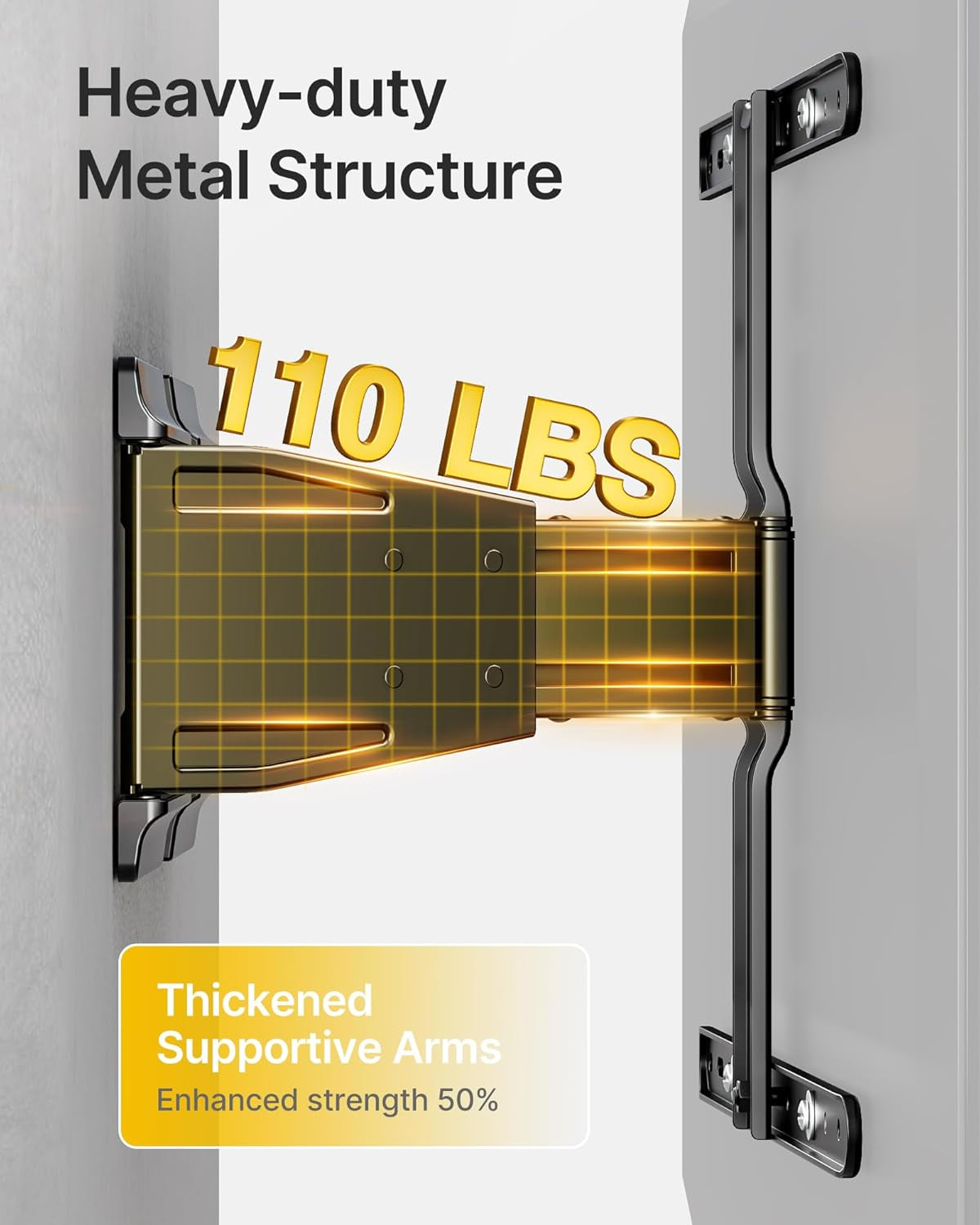 0.77" Ultra Slim TV Wall Mount for 43-90 Inch Tvs, Swivel & Tilt & Leveling & Extension Wall Mount TV Bracket with Articulating Dual Arms, Low Profile Full Motion Tv Mount, 4X Weight Tested