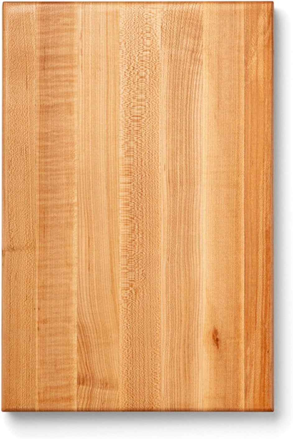 R-Board Series Rectangular Wooden Maple Cutting Board 18”X12” – 1.5” Thick, 10-Lb Reversible Butcher Block with Edge-Grain & Finger Grips – Made in the USA