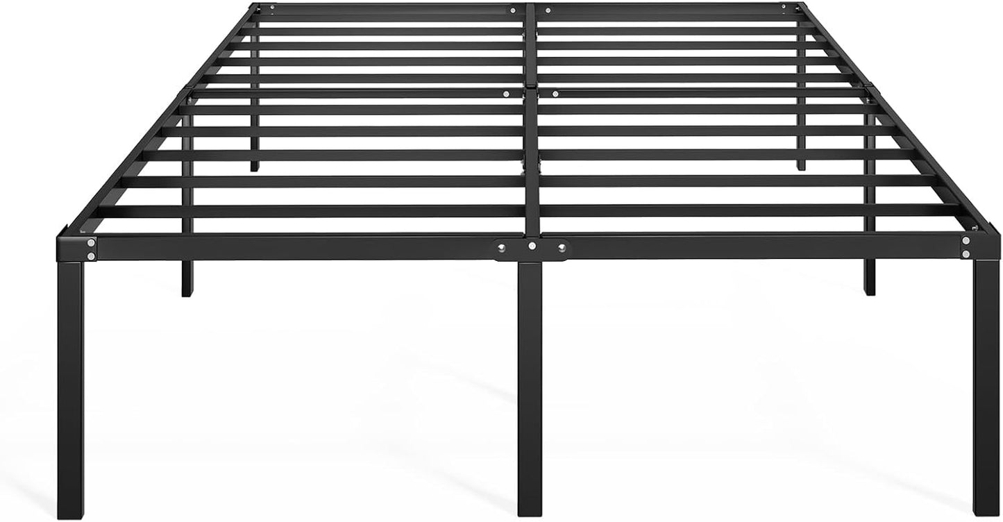 Queen Bed Frame Heavy Duty 18 Inch, Sturdy Metal Platform with Strong Bearing & under Bed Storage, No Box Spring Needed, Easy Assembly, No Shake