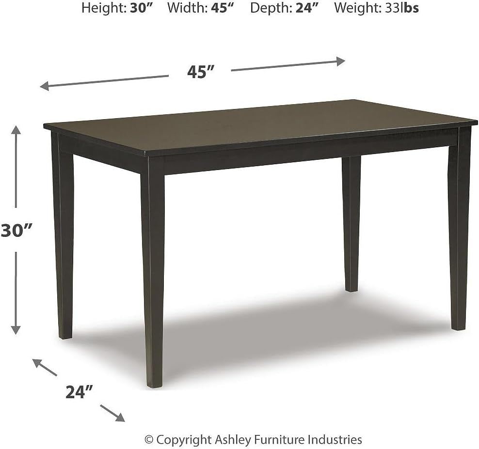 Kimonte Rectangular Dining Room Table, Black