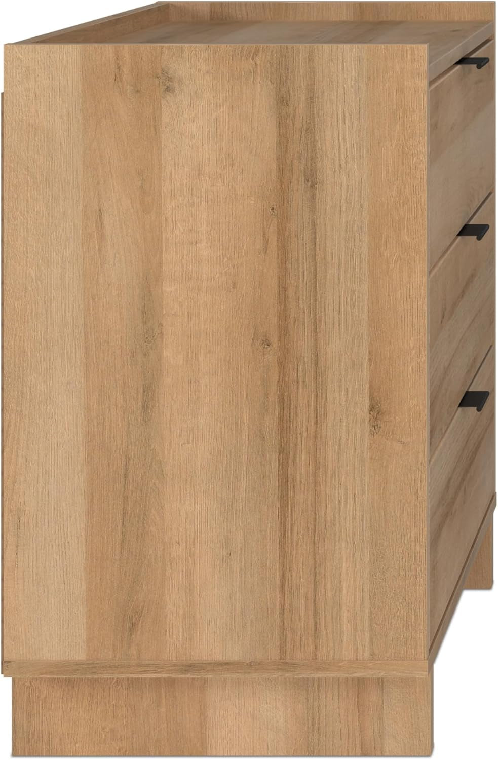 Simply Modern Nightstand Bedside Table, Natural Oak Nightstand for Bedroom, End Table with 3 Drawers 26.5" W X 26.75" H X 16" D