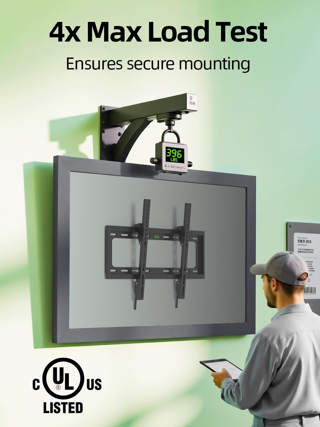 Tilting TV Wall Mount Bracket Low Profile for Most 26"-60" LED, LCD, Flat Television, TV Bracket Tilt Mount for VESA 400X400Mm- up to 99Lbs, Quick Lock and Release Fits 12" 16" Stud