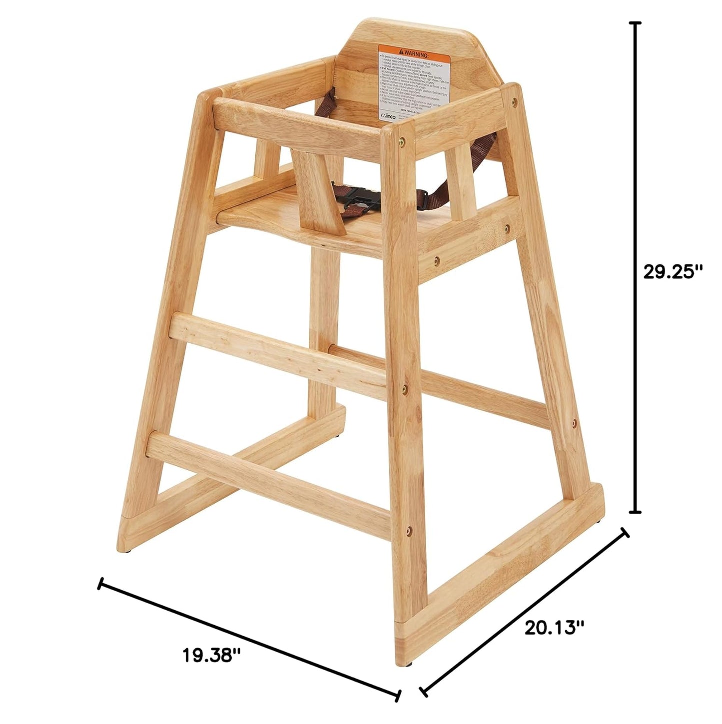 Unassembled Wooden High Chair, Natural,Tan, Medium