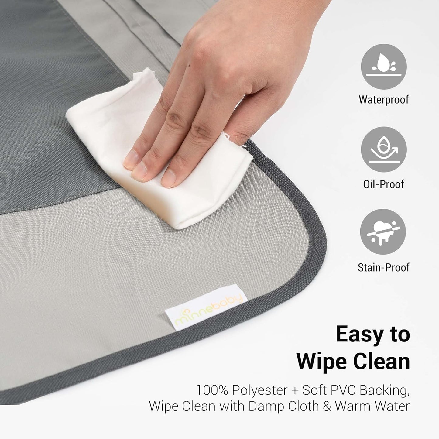 baby Extra Large Booster Chair Protector Cover, Dining Chair Seat Cover for Booster Seat, Grey