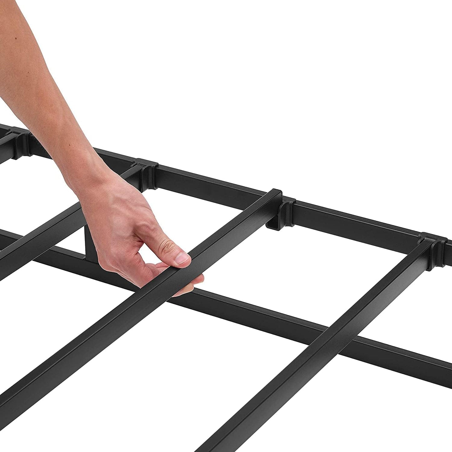 Smart Box Spring Bed Base, 9-Inch Height Mattress Foundation, Tool-Free Easy Assembly, Strong Support, Queen, 79"L X 59.5"W X 9"H, White