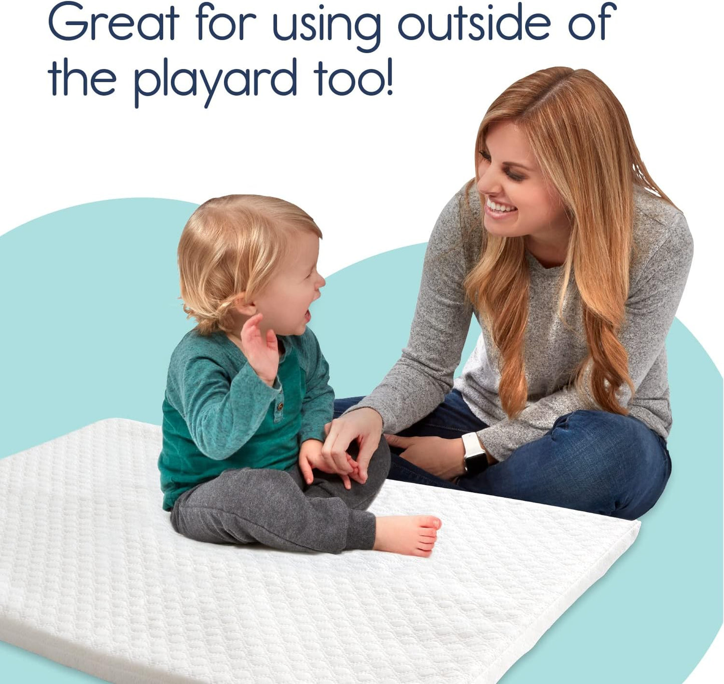 Pack and Play Mattress Pad (38"X26"X1.5"), Playard Pad, Portable Crib Mattress, 1.5" Thick
