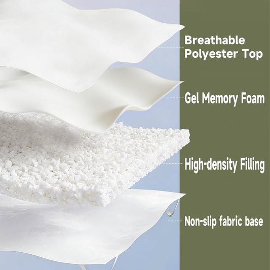 5 Inch Memory Foam Mattress Topper Queen for Back Pain Relief, Extra Thick Gel Memory Foam Bed Topper, Soft Fluffy Supportive Pressure Relief Mattress Pad, 80"X60"