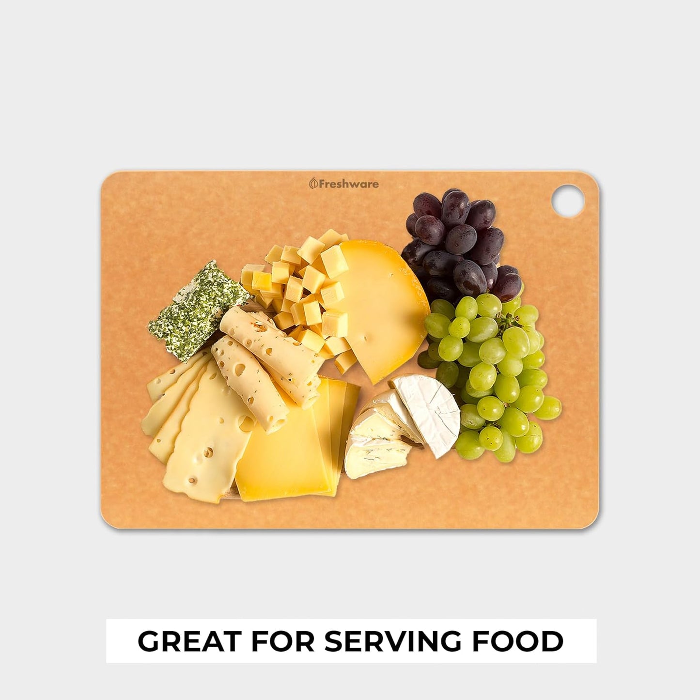 Wood Cutting Boards for Kitchen, Dishwasher Safe, Medium 12" X 9" and Large, 15" X 11.25", Set of 2, Natural