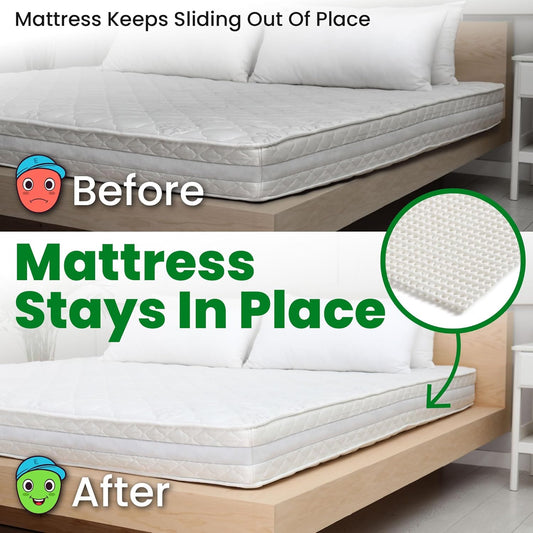 Non Slip Mattress Gripper Pad Stop Mattress, Keep Topper from Sliding - anti Slip Grip Pads Holder Stop Couch Cushion, Sofa Cushions, Patio & Furniture to Prevent Sliding (Queen)