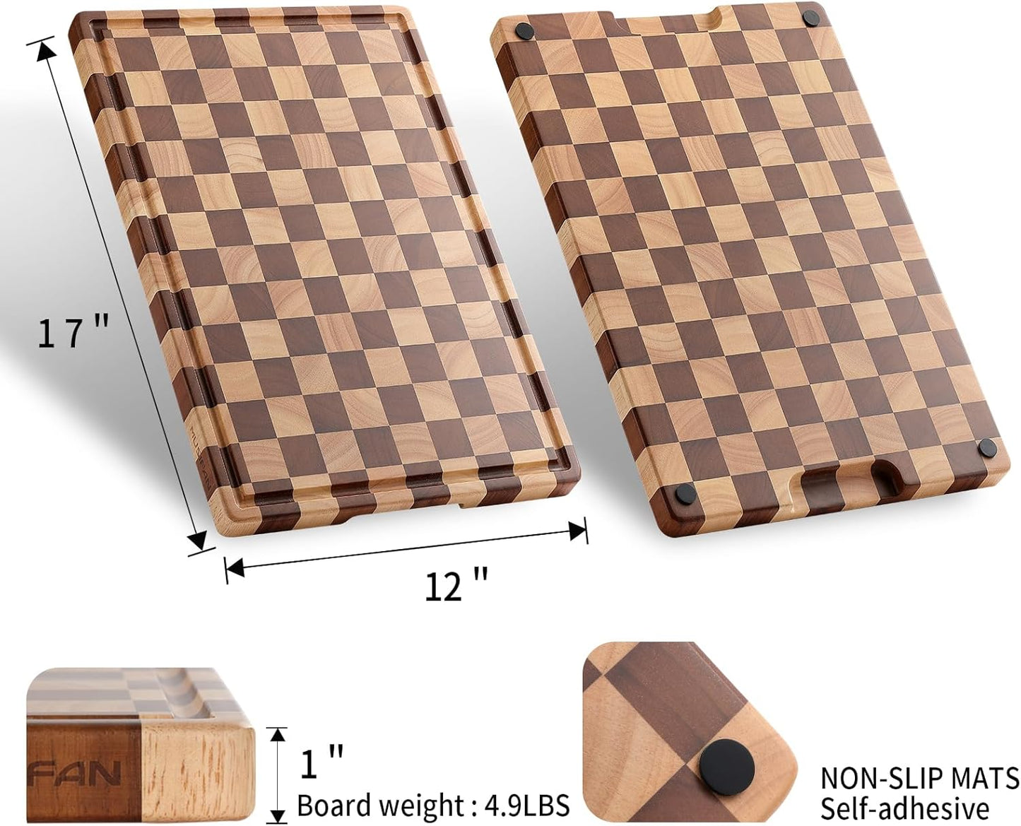 Acacia Wood Cutting Board for Kitchen – Chopping Board with Grooves & Handles, Large Wooden Cutting Board for Meat, Vegetables, Fruits, Cheese and Fruits Ideal Kitchen Gifts