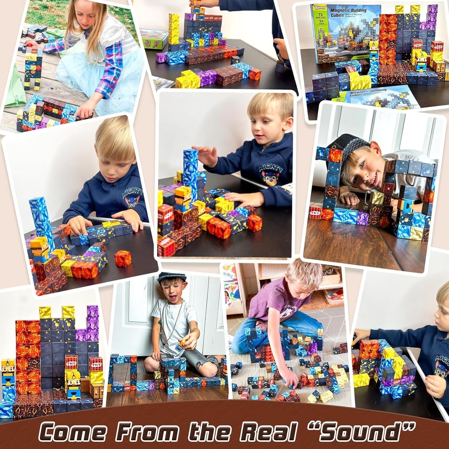100PCS Magnetic Blocks-Build Mine Magnet World Jurassic Sword Dinosaur Toys Building Blocks for Boys Girls Ages 3-5 5-7, Classroom Must Haves Stem Education Sensory Kids Toys Christmas Birthday Gifts