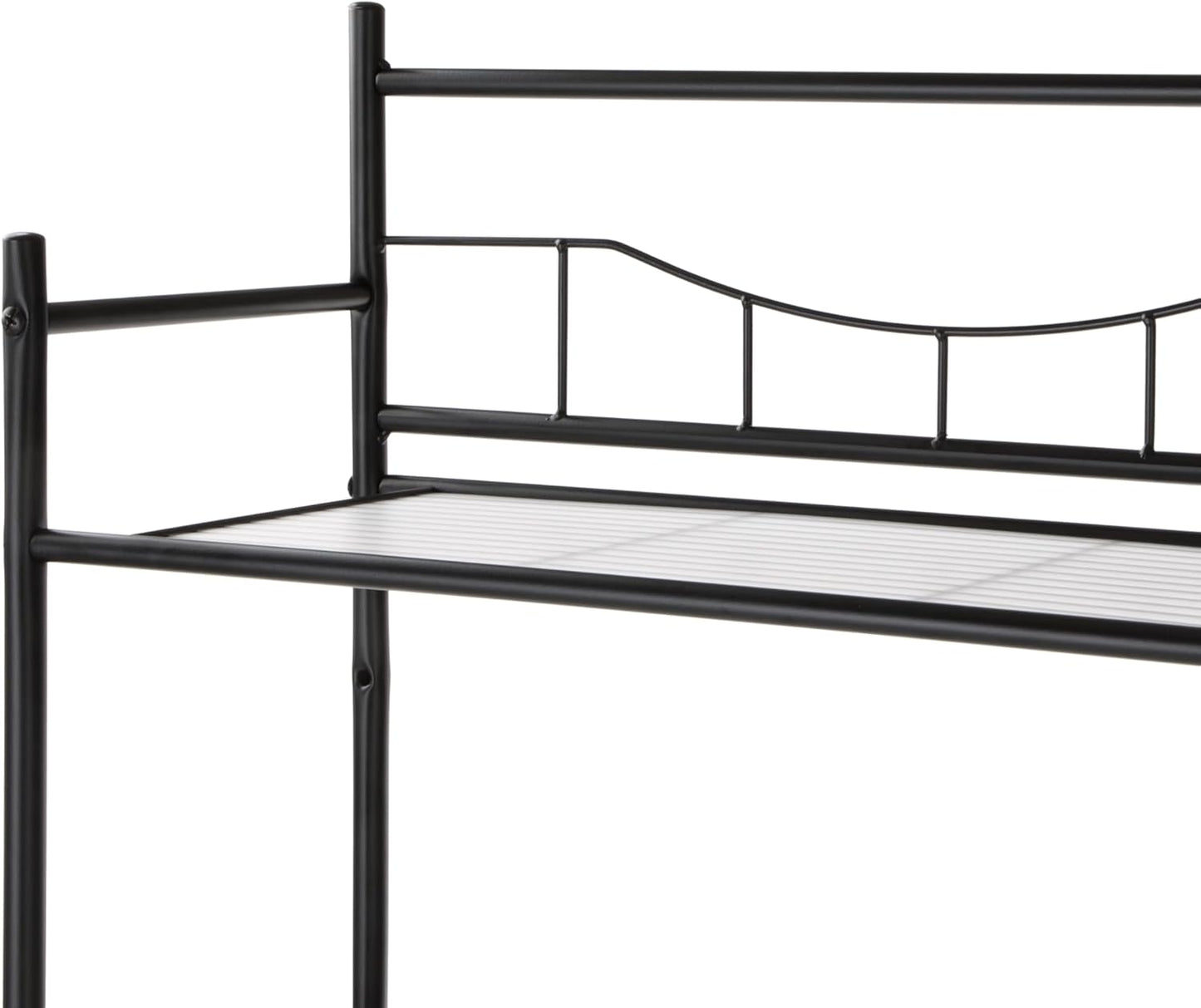 3-Tier Over-The-Toilet Steel Storage Rack - Matte Black Bathroom Organizer | 10 Lbs per Shelf Capacity | Space-Saving Design for Standard Toilets | Easy-Assembly Wall-Mounted Shelf Unit
