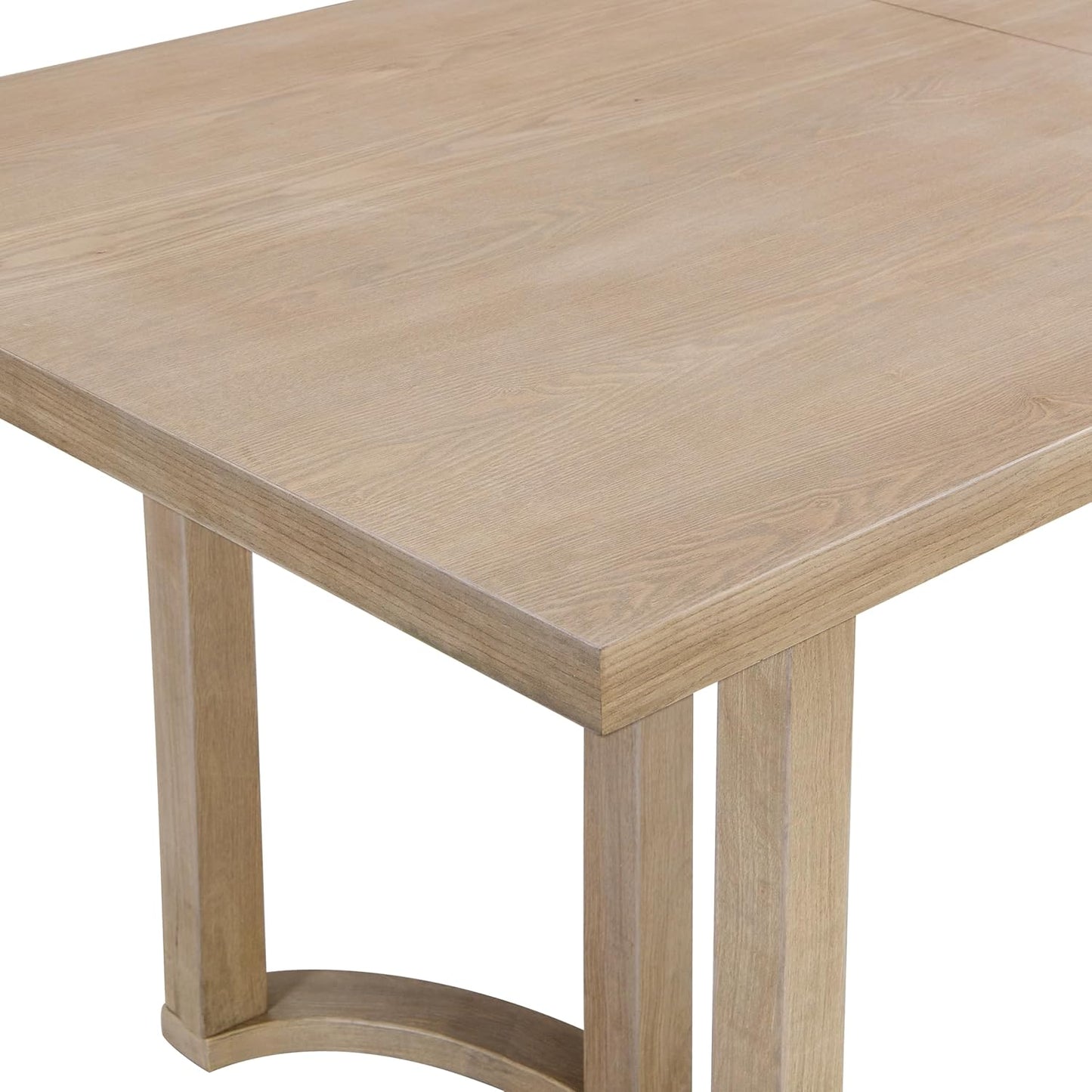 Evat 69 Inch Dining Table for 6 People, Modern Kitchen Table with U-Shaped Legs, Wooden Rectangular Farmhouse Dinner Furniture for Dining Room, Home Office, Natural Ash
