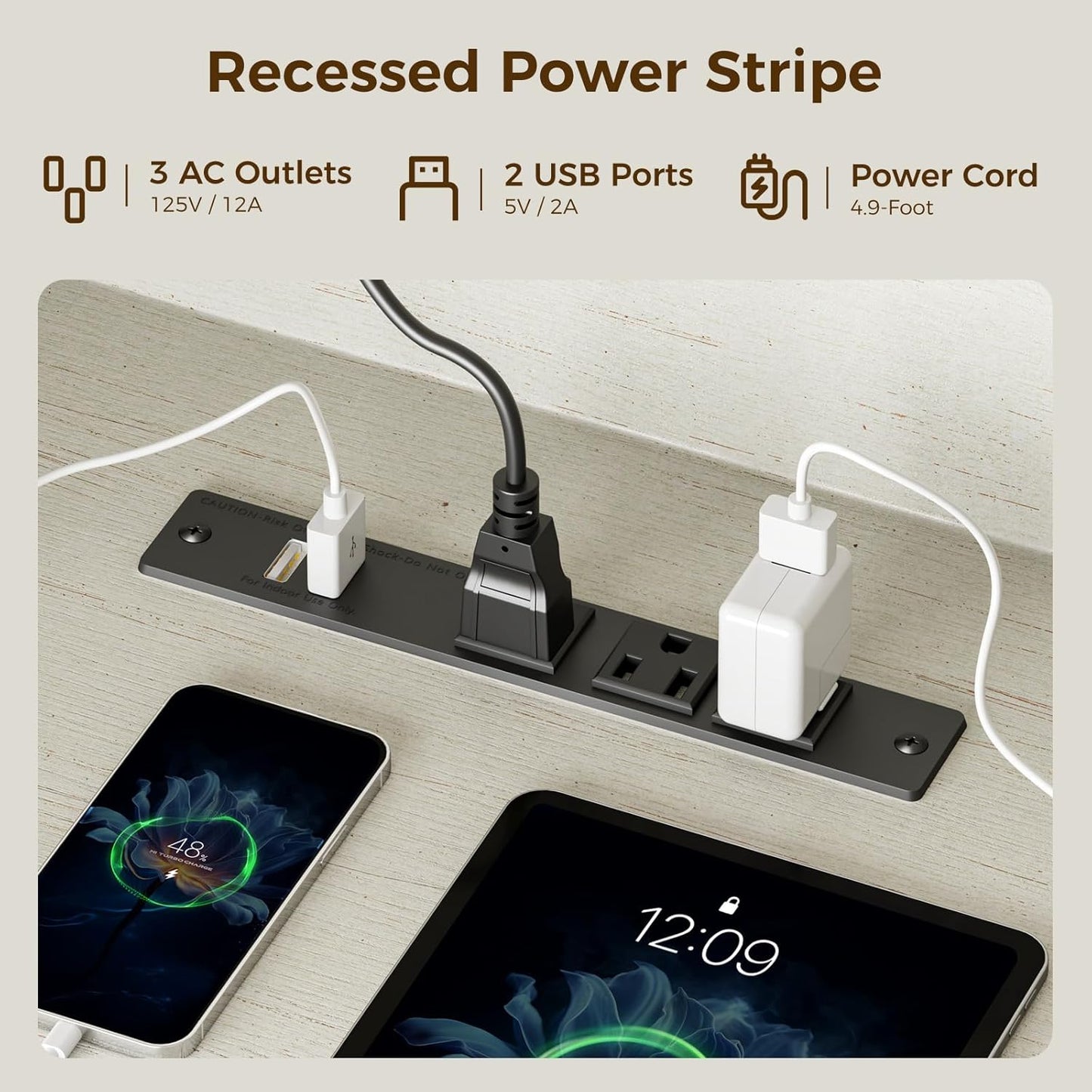 TV Stand for 65 Inch TV, Farmhouse Entertainment Center with Power Outlet & LED Light and Storage Cabinets, Console Table and Media Furniture for Living Room Bedroom, White