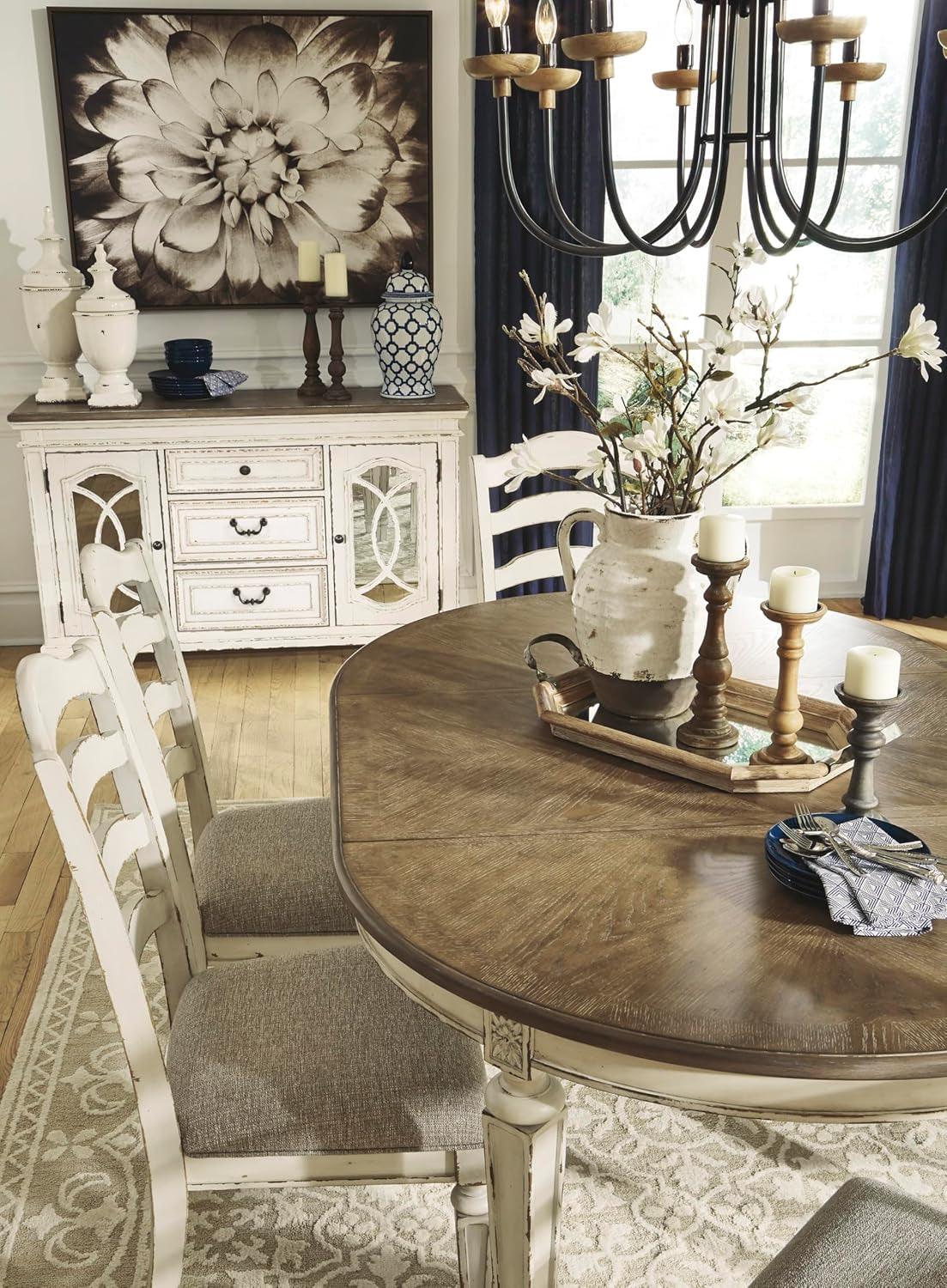 Realyn Dining Room Table, 0, Chipped White