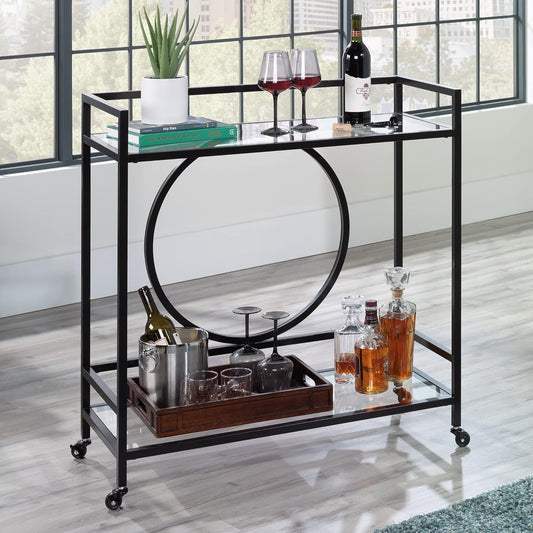 International Lux Bar Cart, Black Finish