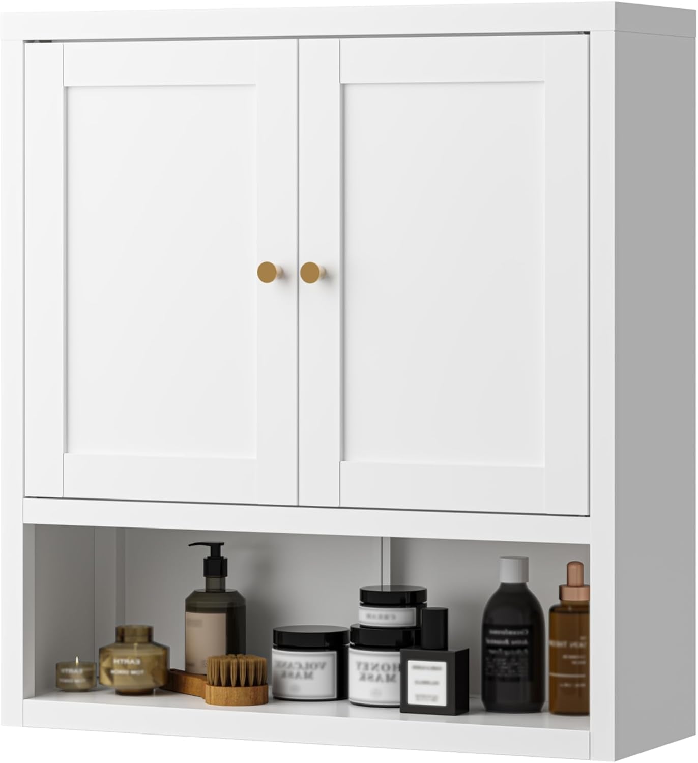 Metal Sideboard Cabinet, Buffet Storage Cabinet, Coffee Bar with Big Drawer and Adjustable Shelf for Kitchen, Dining Room, Living Room (White, 35.4" H-Sideboard)