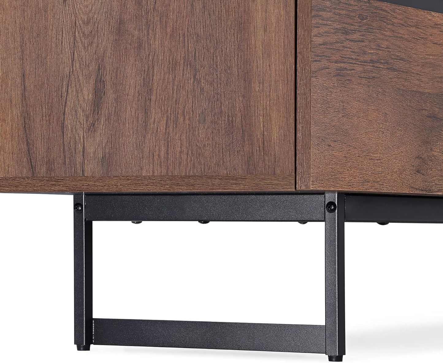 Modern TV Console for Living Room, 2 in 1 Wooden TV Stand with Storage for 100 Inch TV, TV Entertainment Center with Adjustable Cabinet Doors for Bedroom,Game Room,Brown