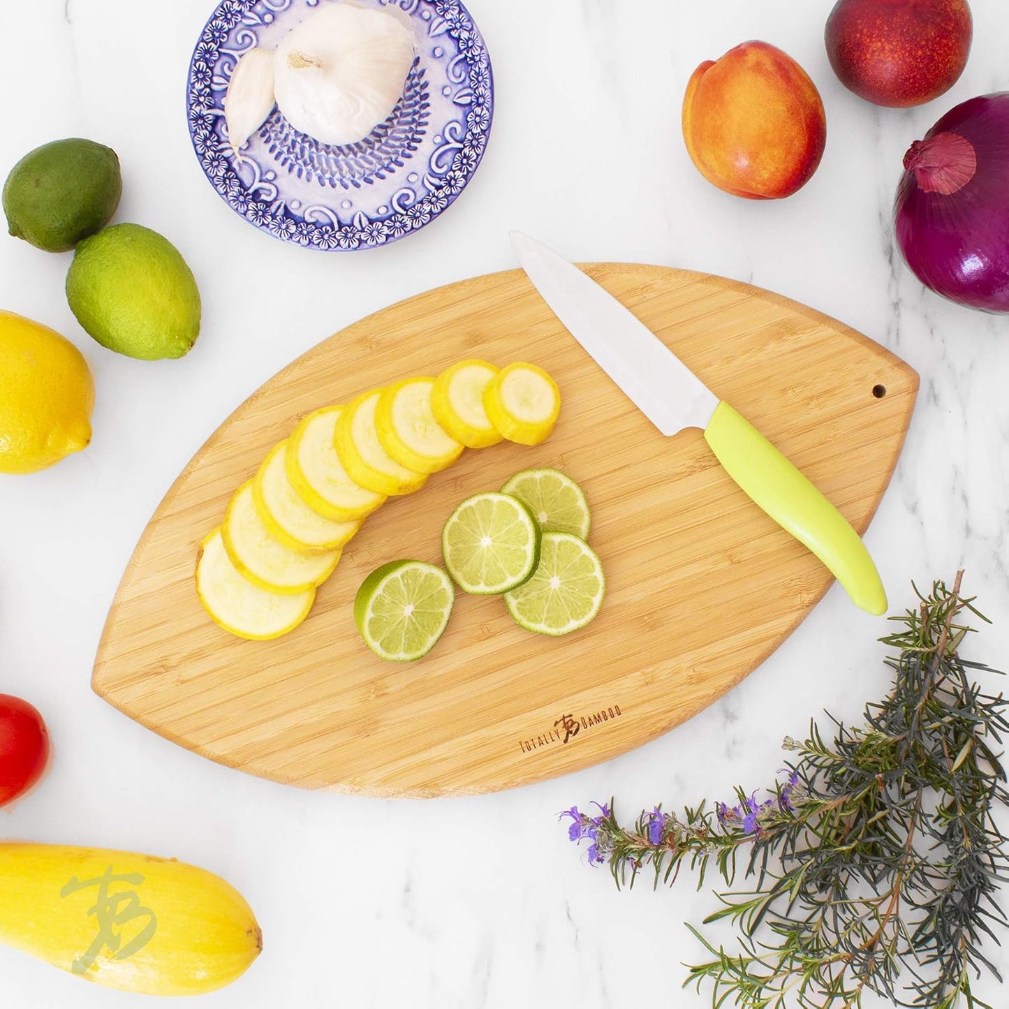 Football Shaped Bamboo Wood Cutting Board and Charcuterie Board, Great Gift for Football Fans