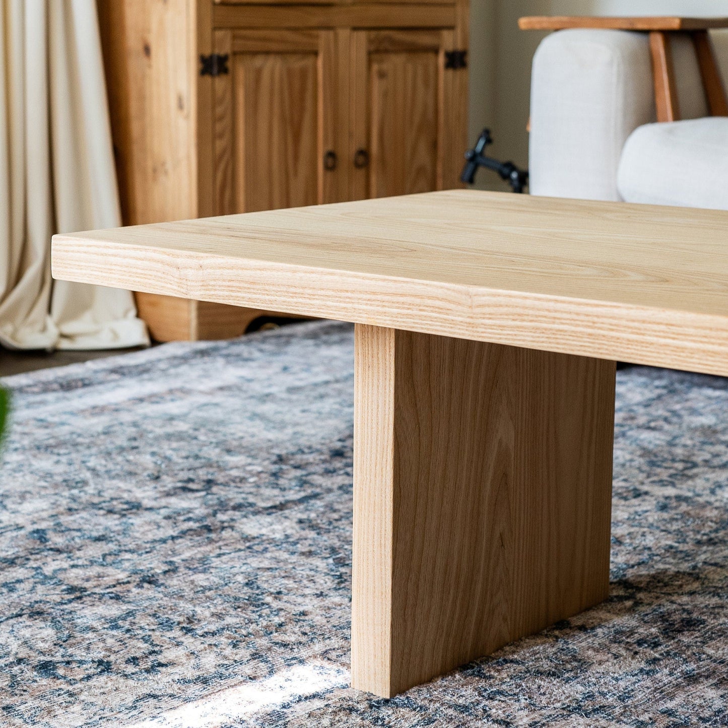 White Ash Wood Coffee Table