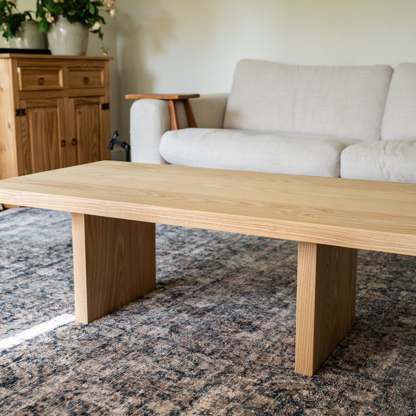White Ash Wood Coffee Table