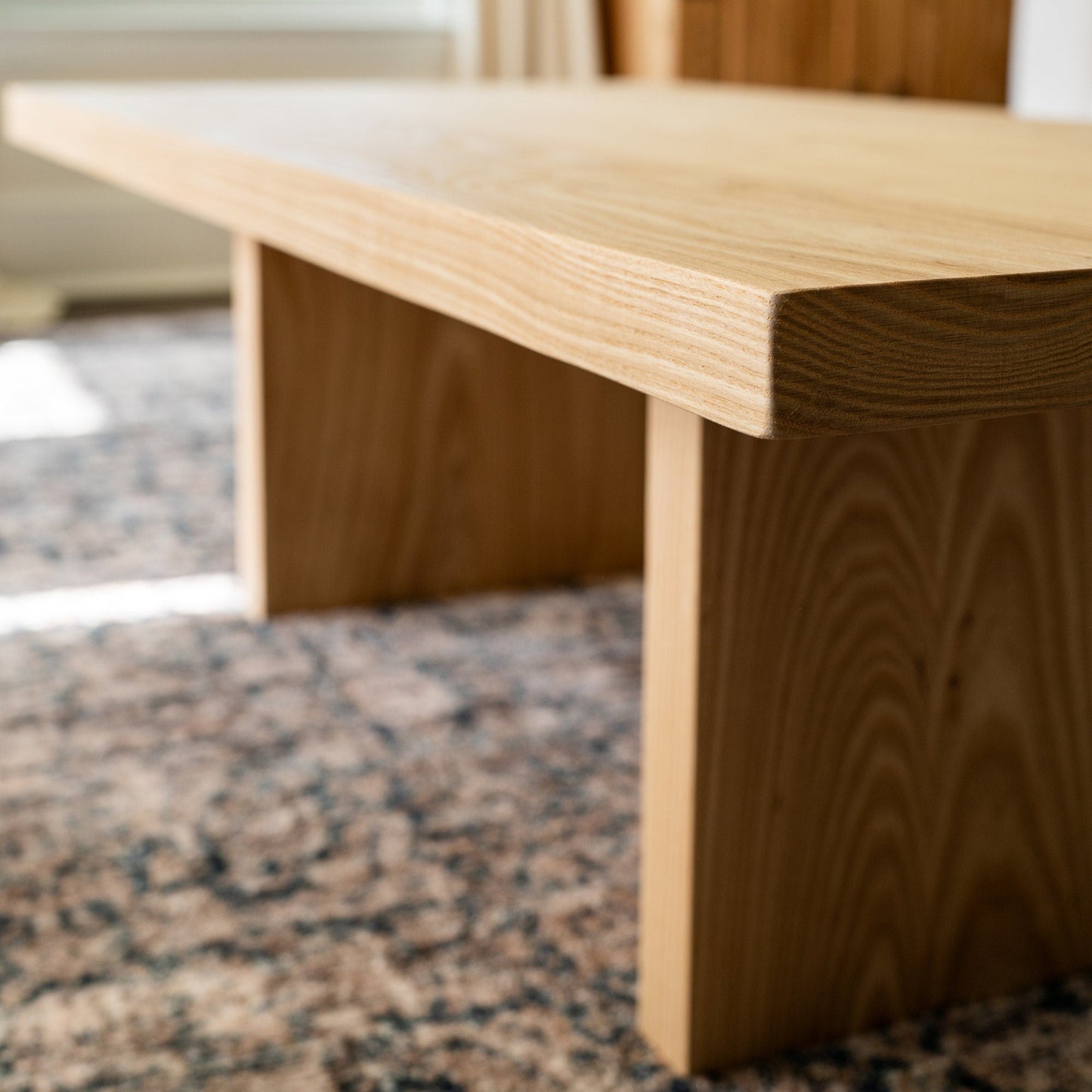 White Ash Wood Coffee Table
