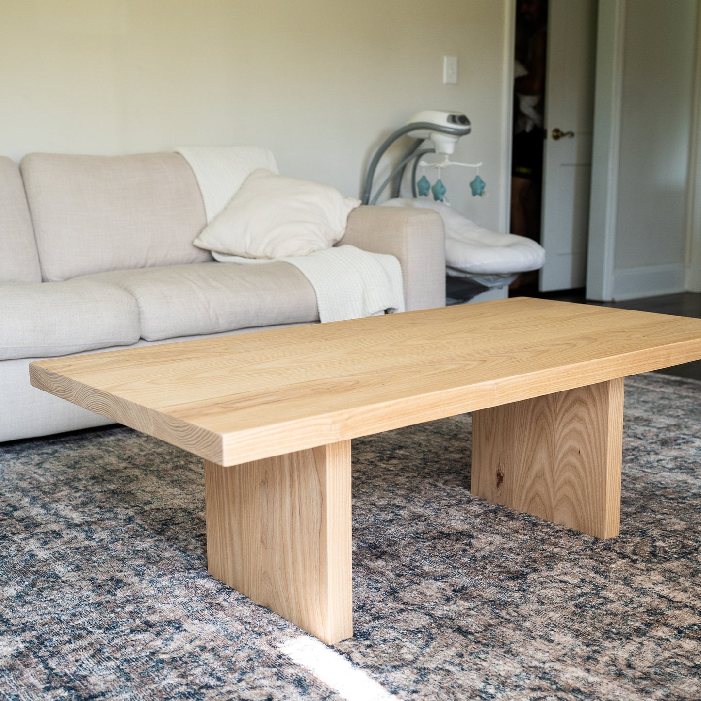 White Ash Wood Coffee Table